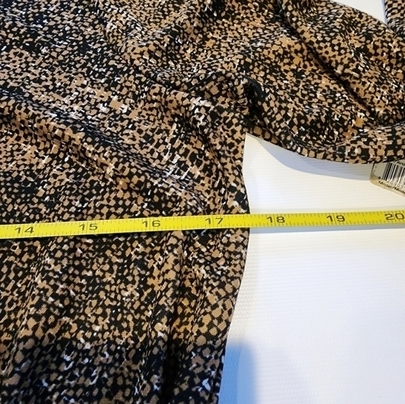 Talbots Size Medium 3/4 length‎ Sleeve Brown Black Dress NWT - Picture 9 of 11